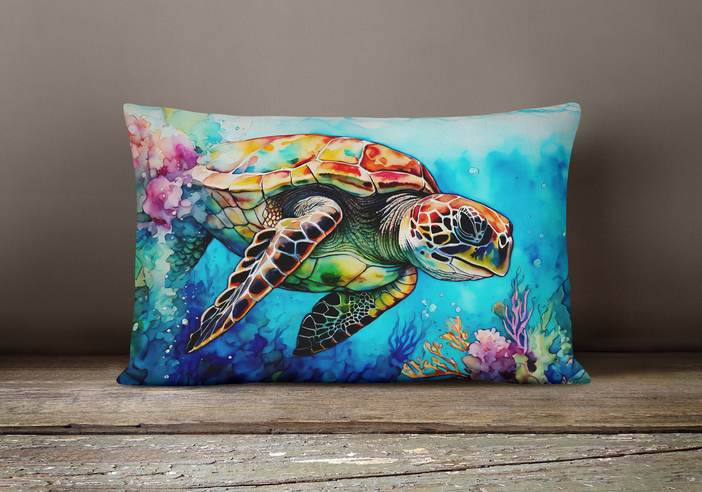 Loggerhead Sea Turtle Throw Pillow