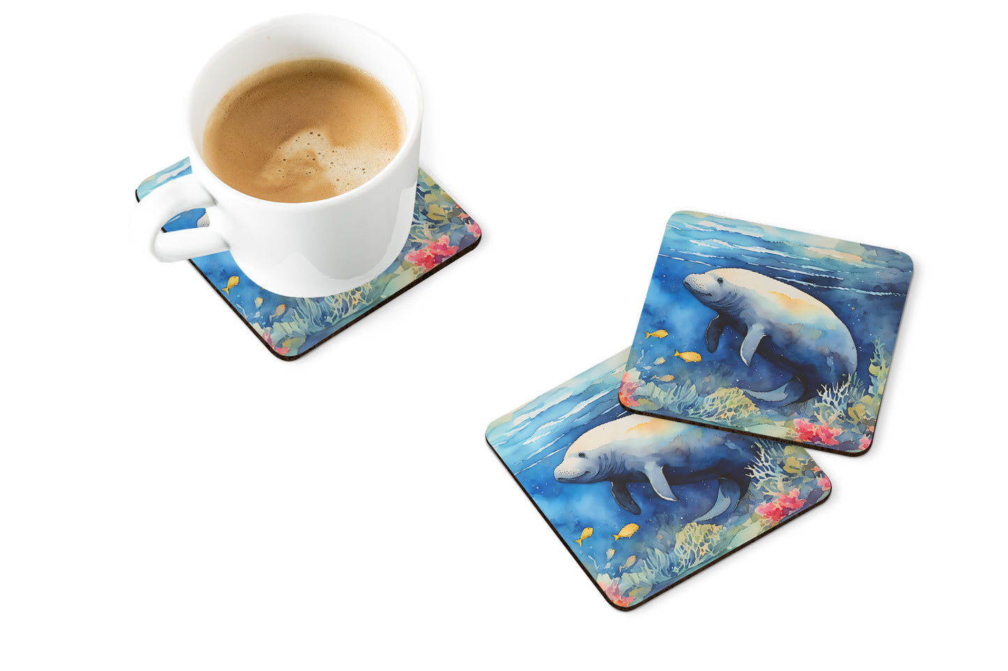 Manatee Foam Coasters