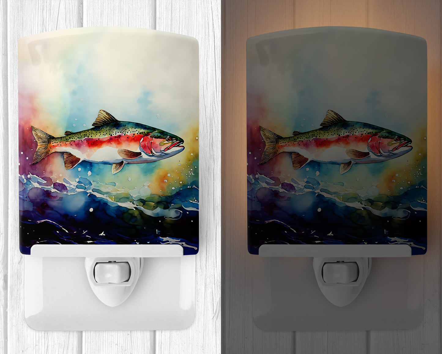 Rainbow Trout Ceramic Night Light