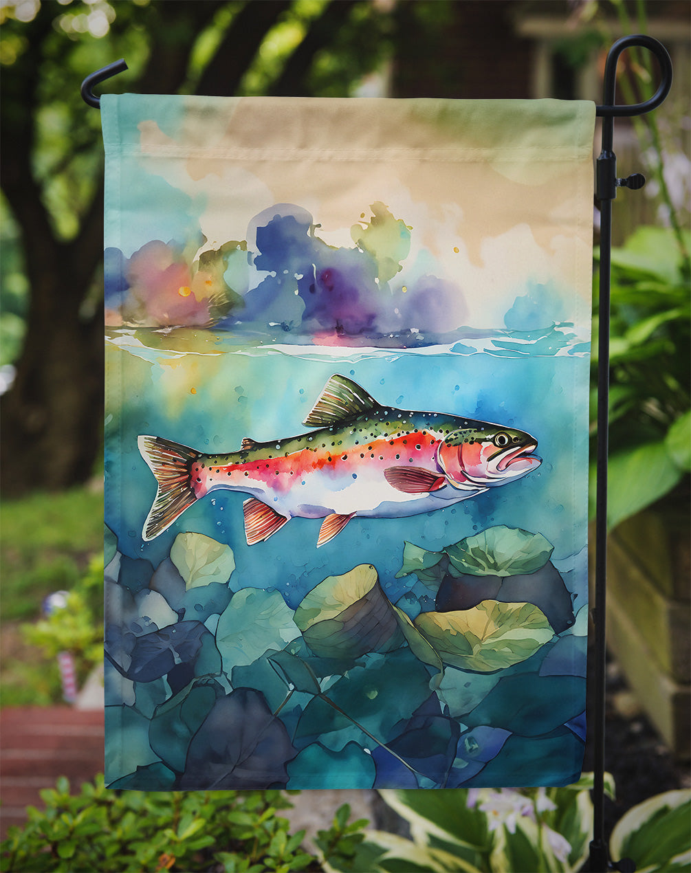 Rainbow Trout Garden Flag