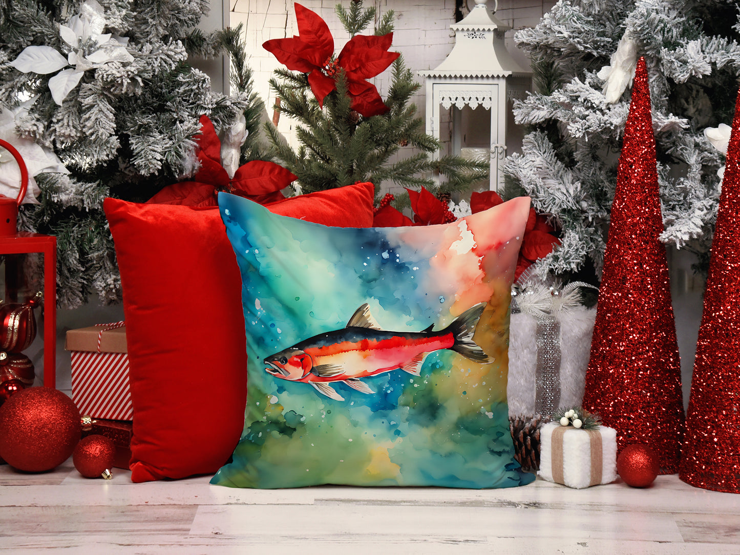 Salmon Throw Pillow