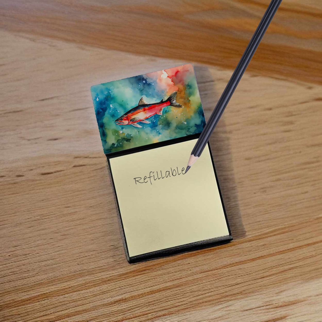 Salmon Sticky Note Holder