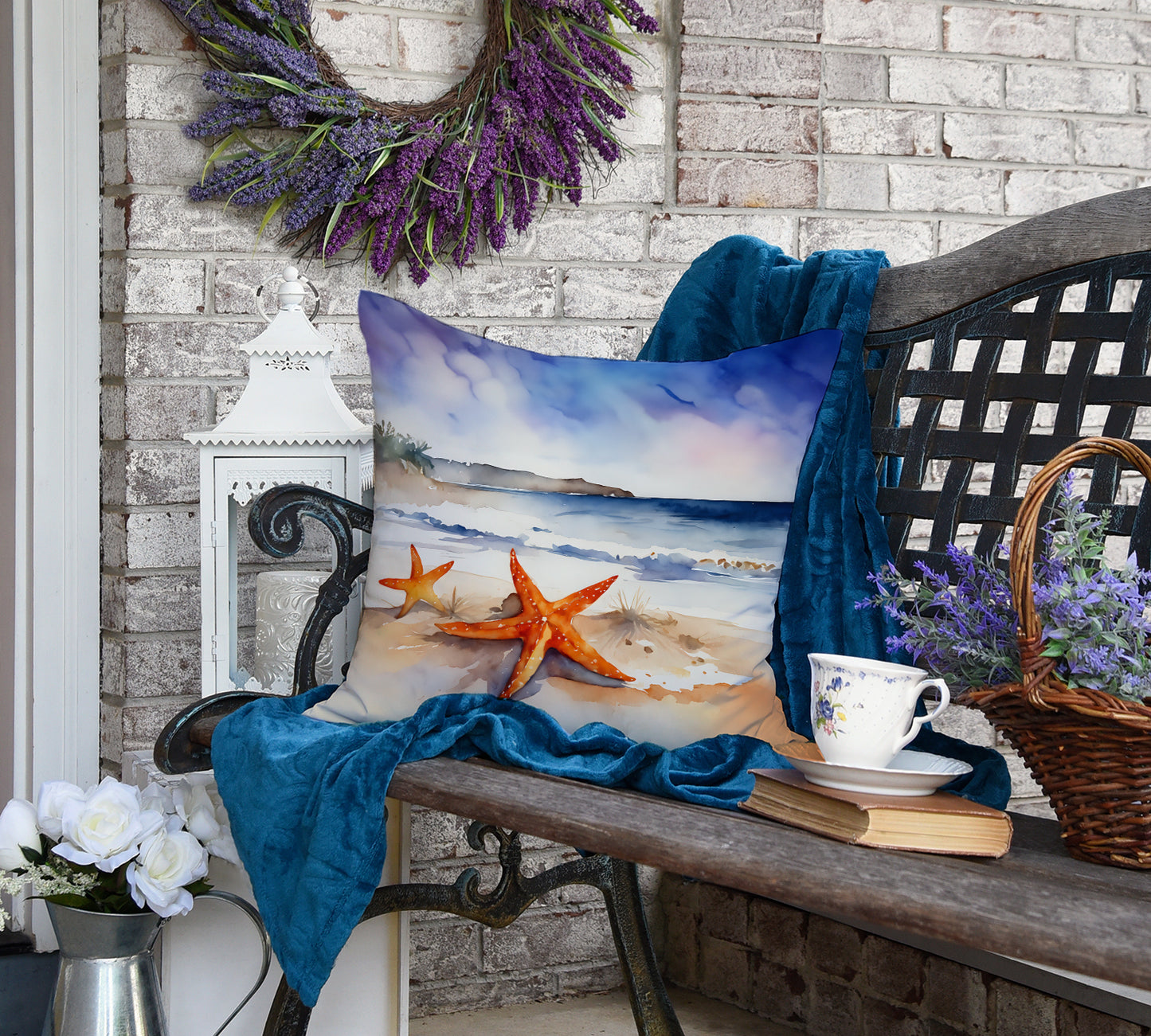 Starfish Throw Pillow