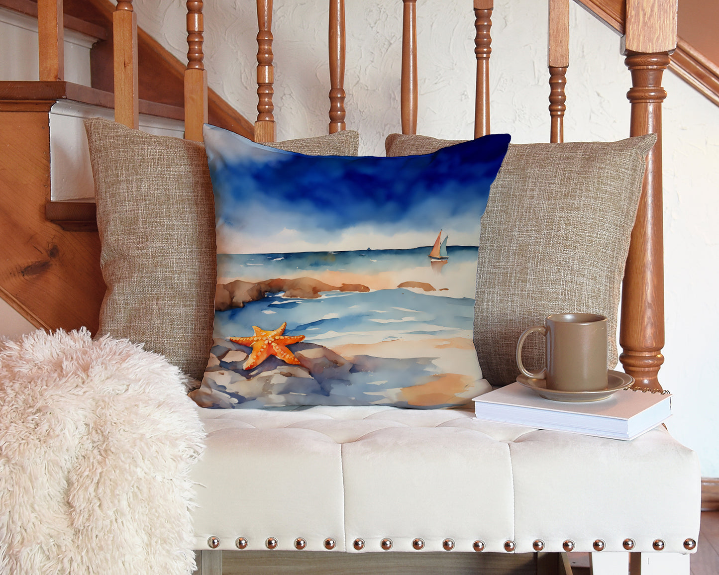 Starfish Throw Pillow