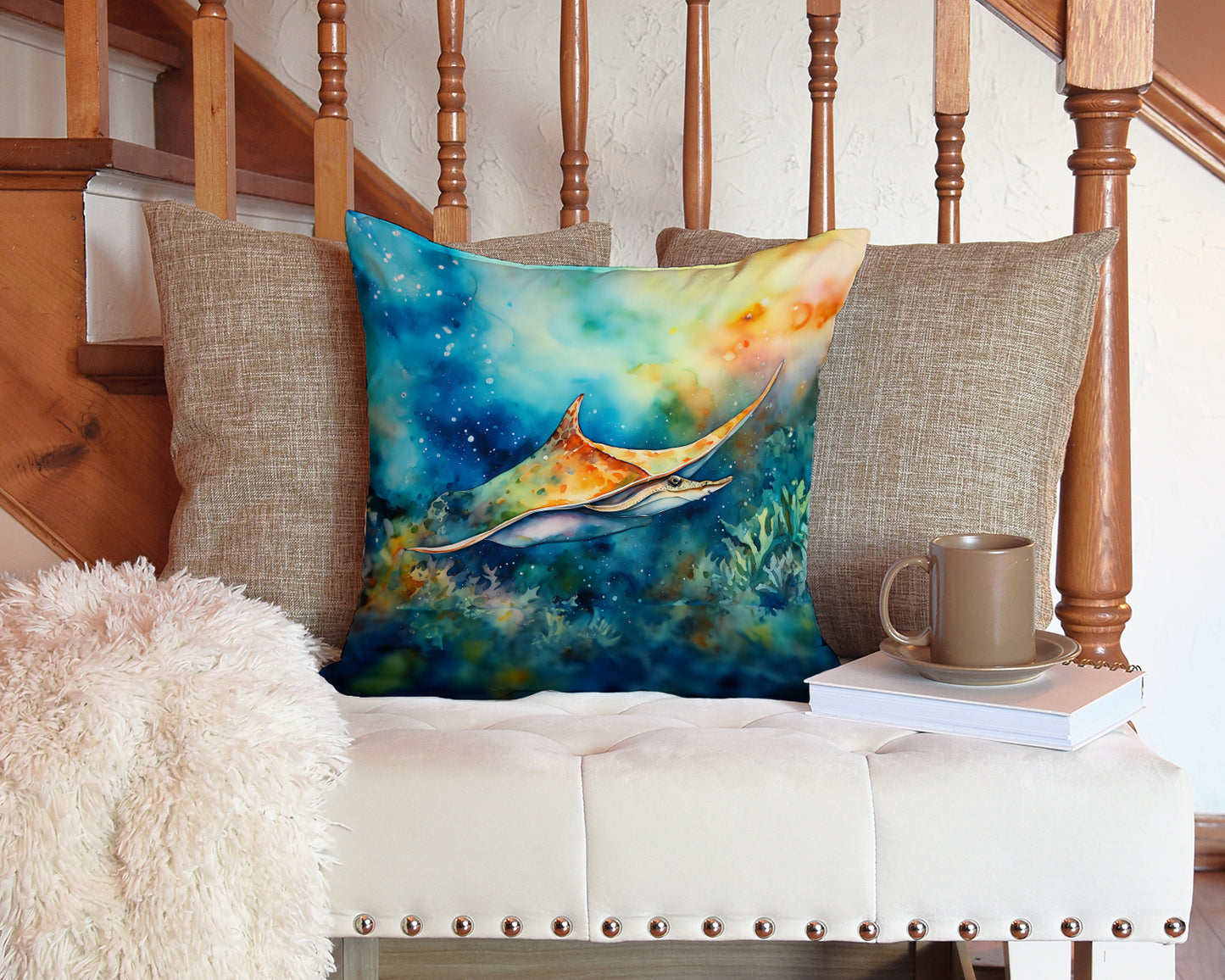 Sting Ray Throw Pillow