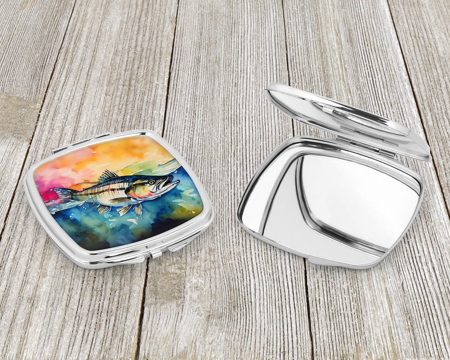 Striped Bass Compact Mirror
