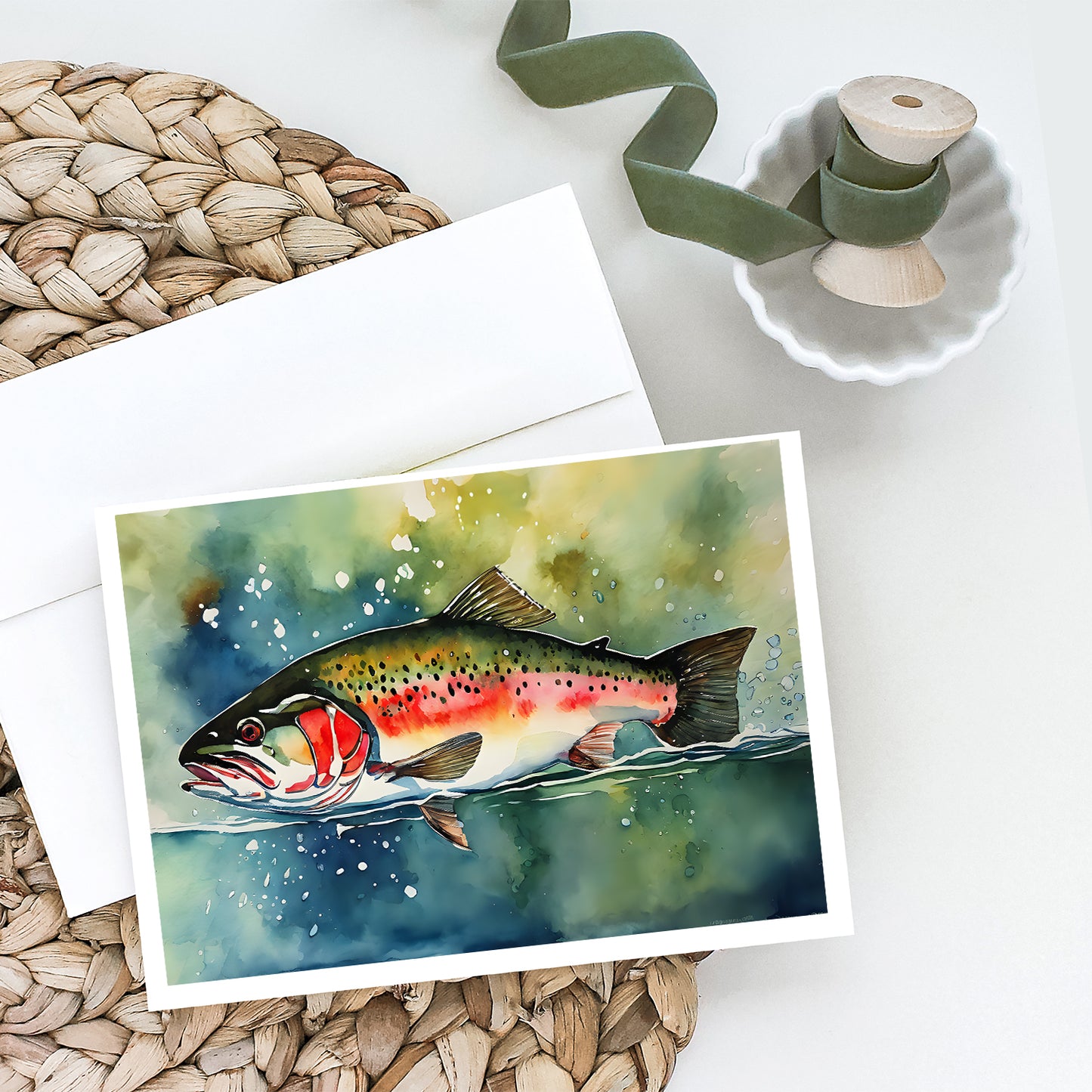 Trout Greeting Cards Pack of 8