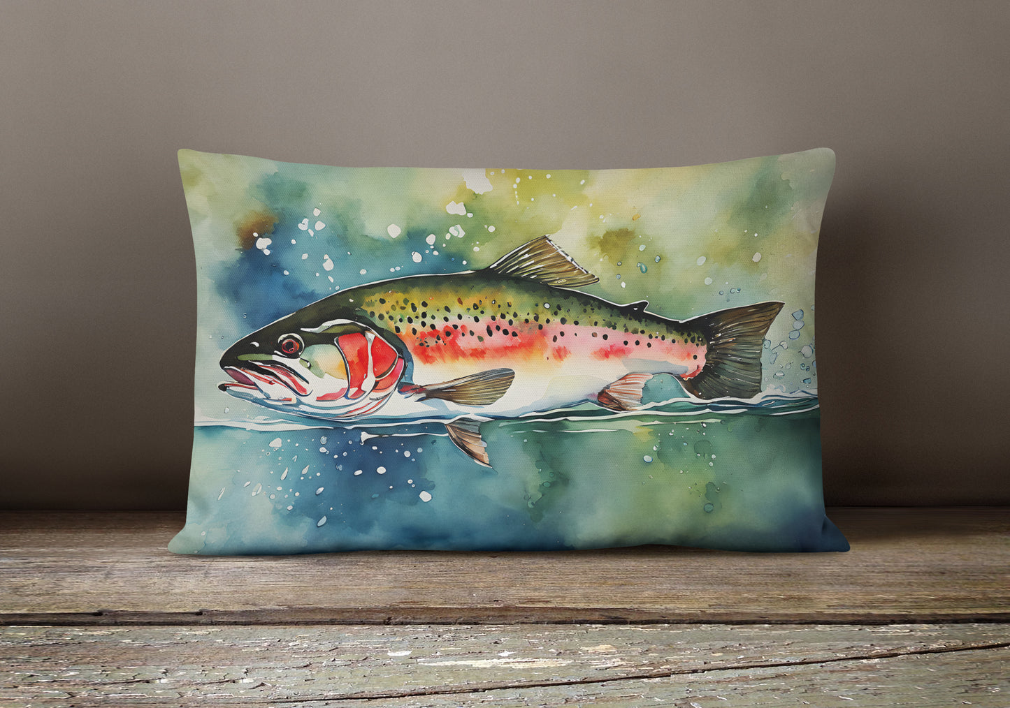 Trout Throw Pillow