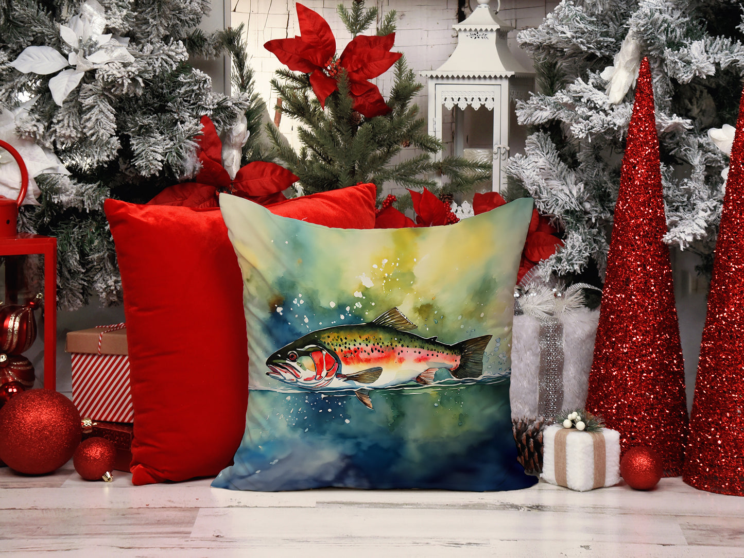 Trout Throw Pillow