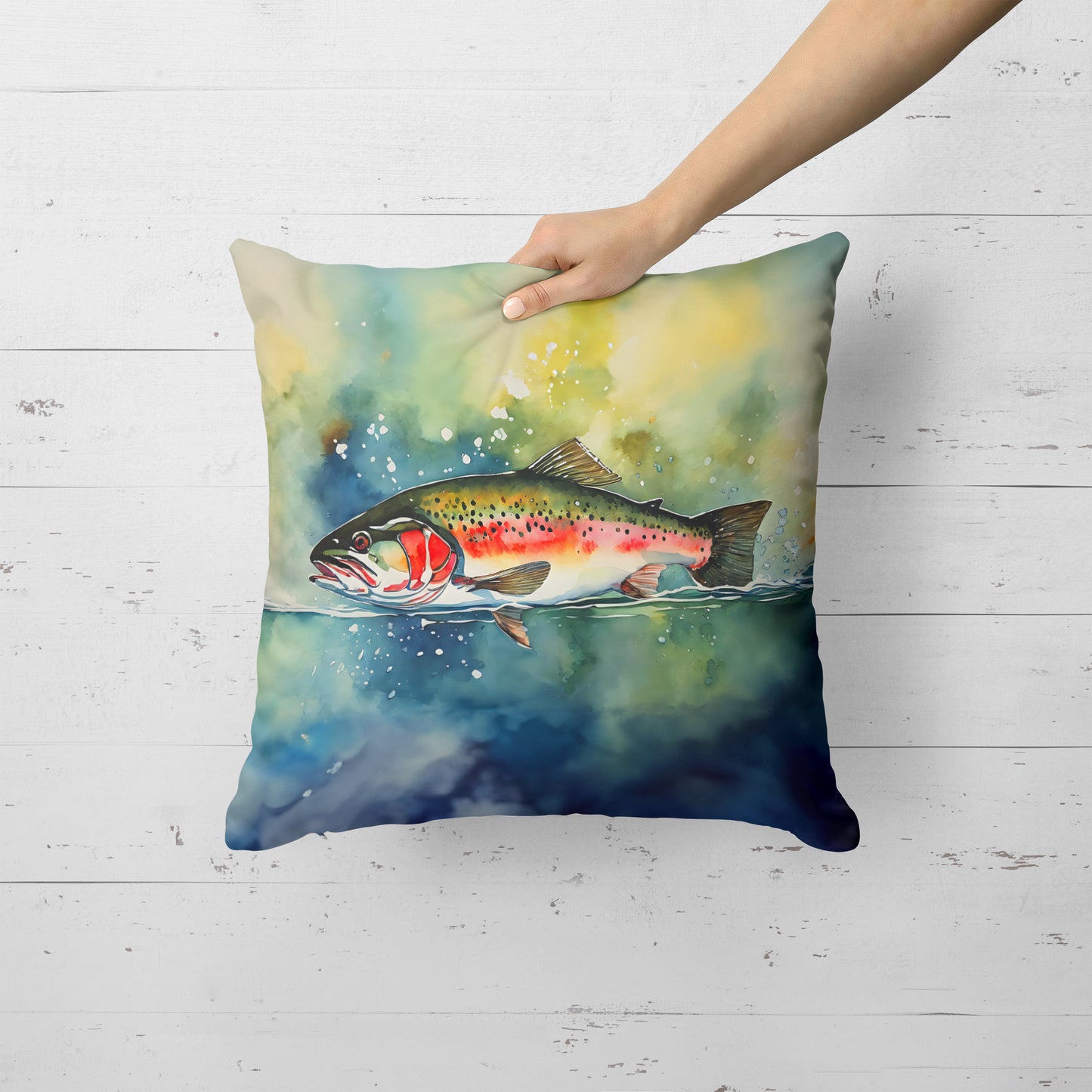 Trout Throw Pillow