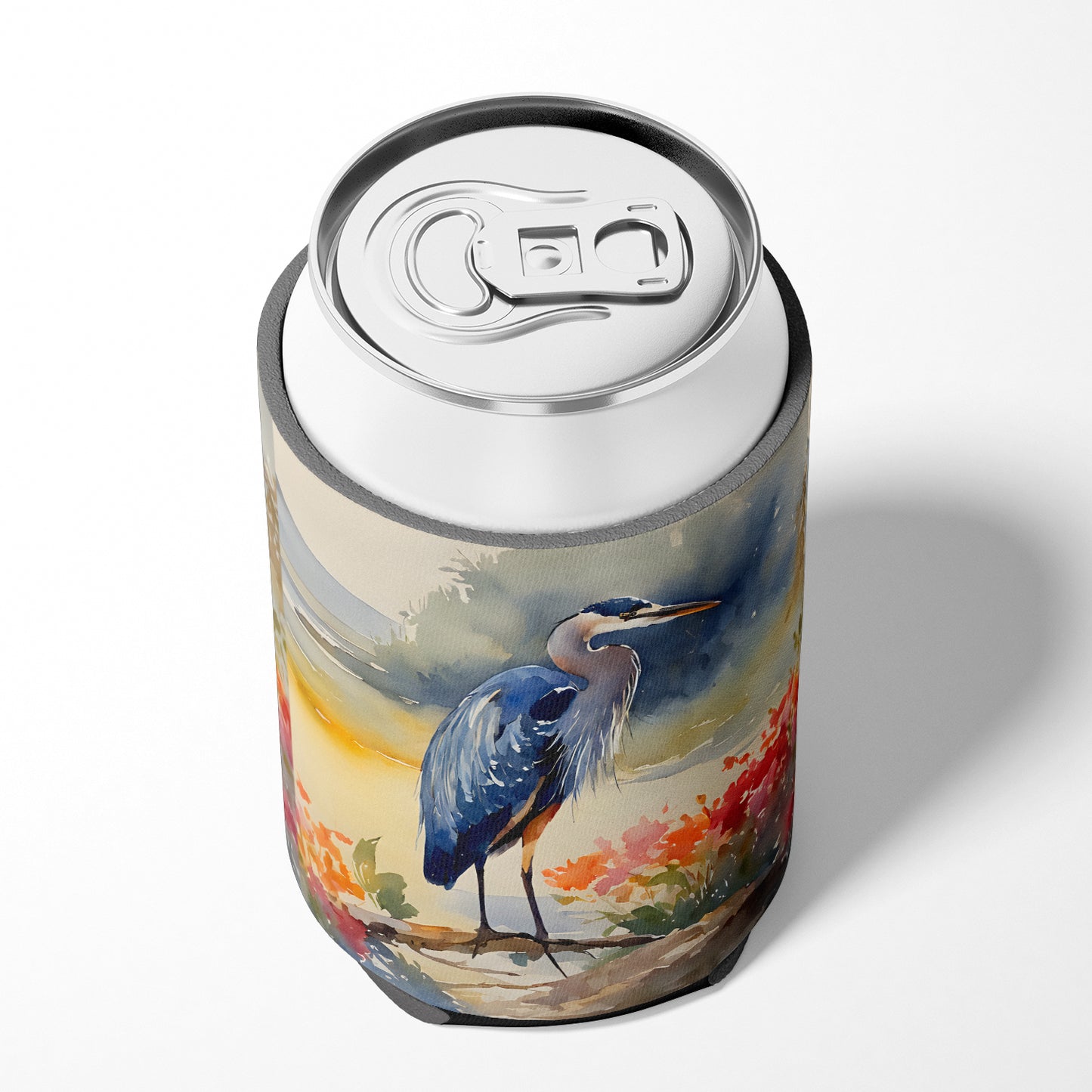 Blue Heron Can or Bottle Hugger