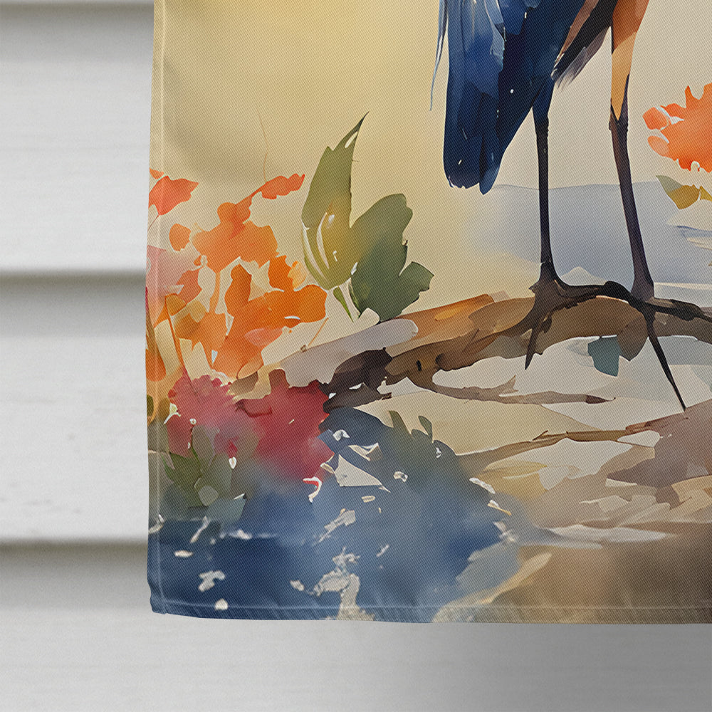 Blue Heron House Flag