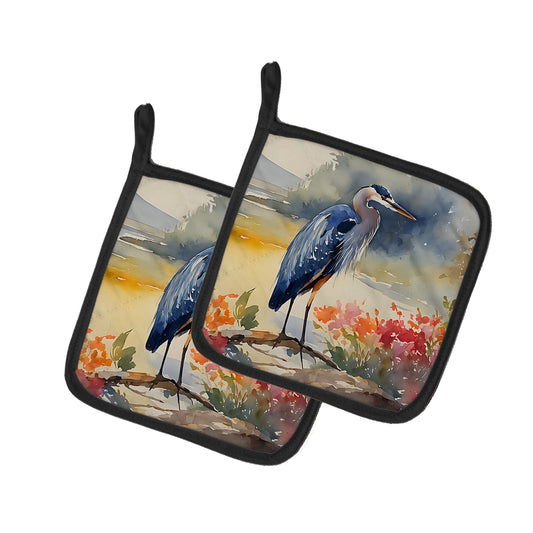 Buy this Blue Heron Pair of Pot Holders