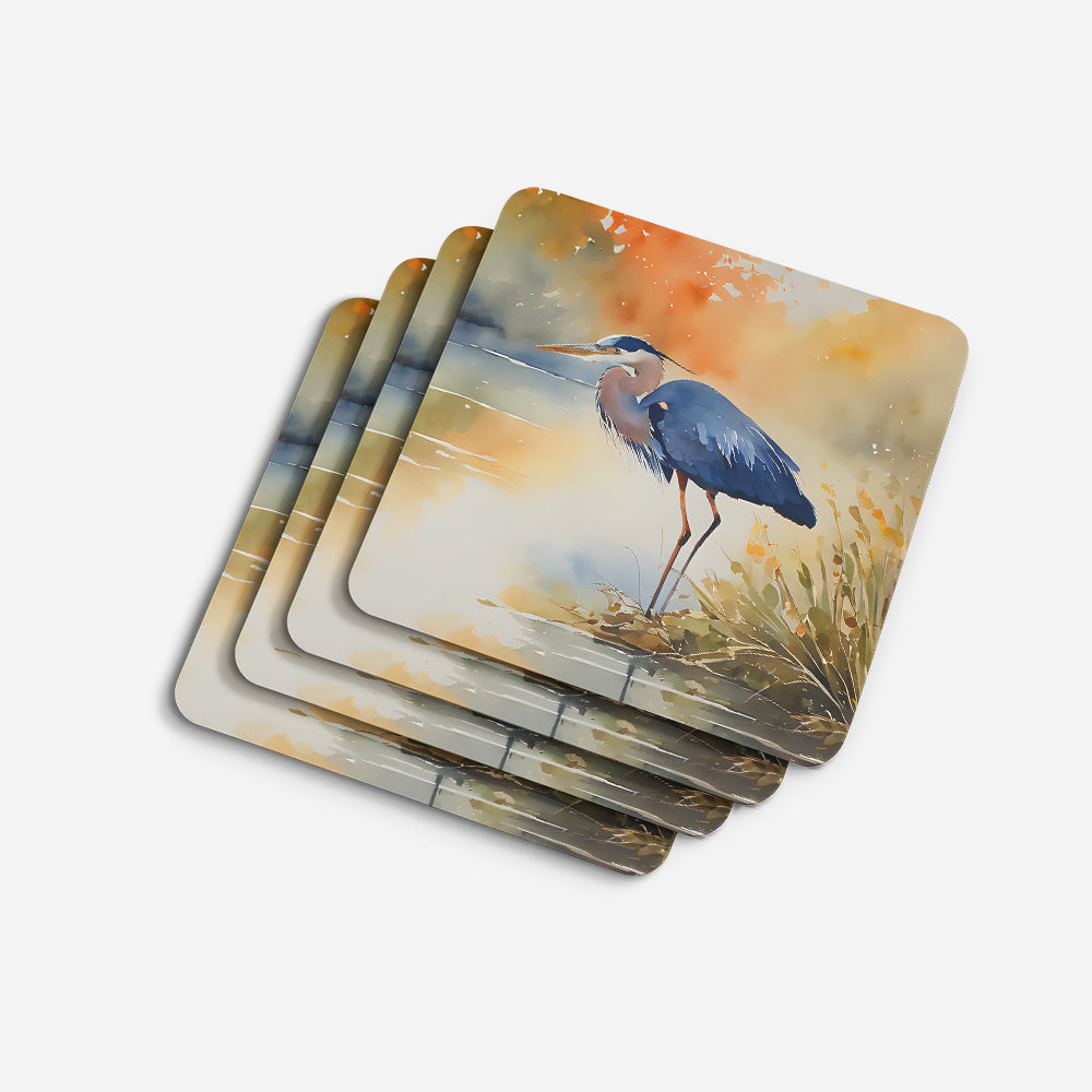 Blue Heron Foam Coasters