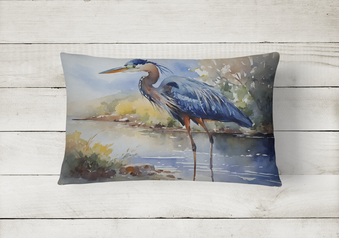 Blue Heron Throw Pillow