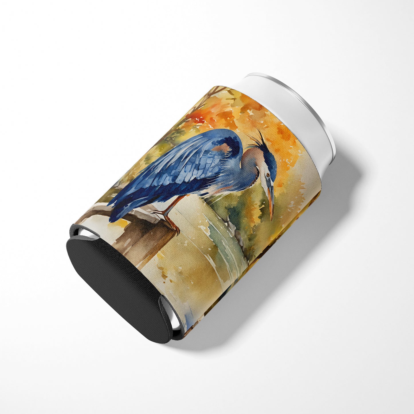 Blue Heron Can or Bottle Hugger