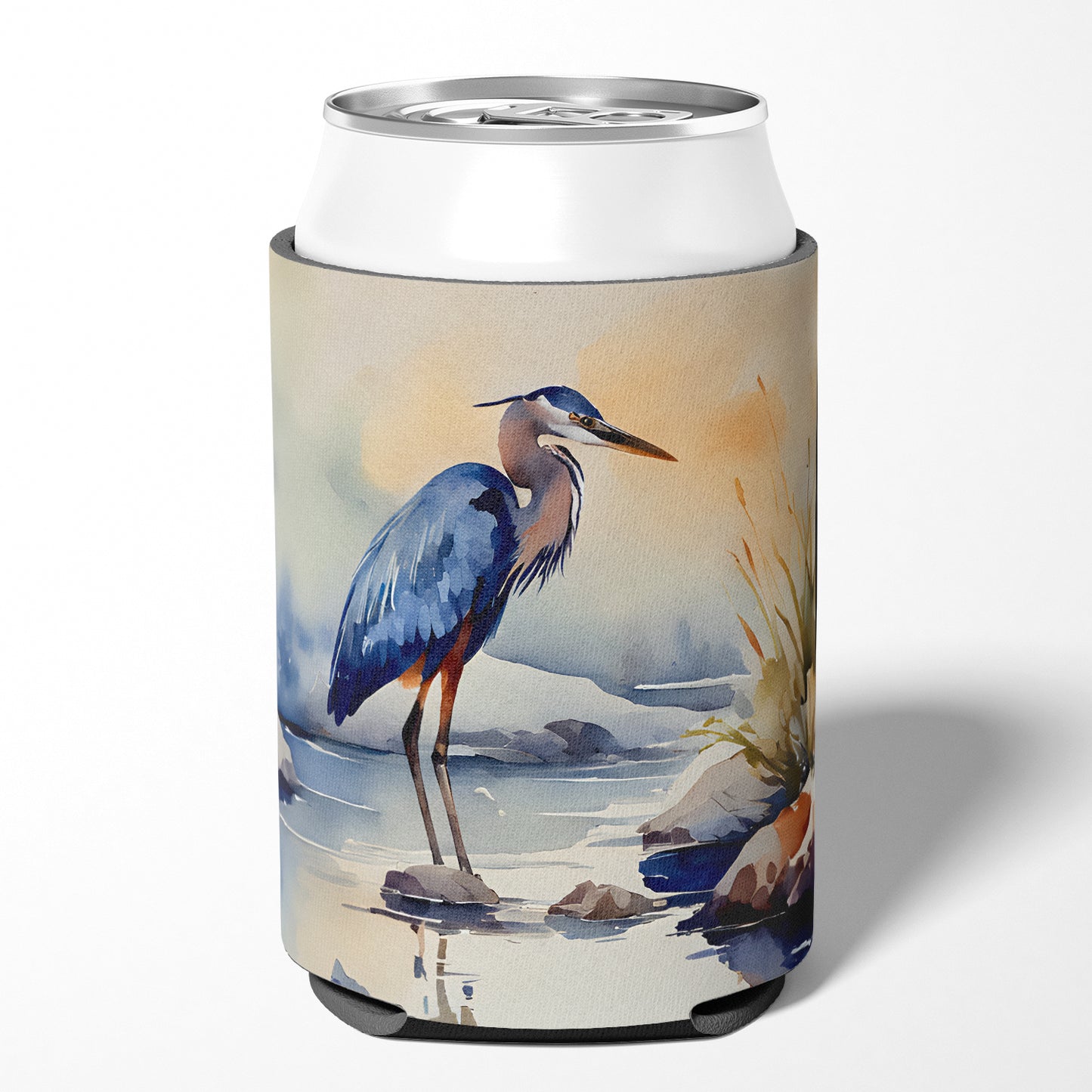 Blue Heron Can or Bottle Hugger