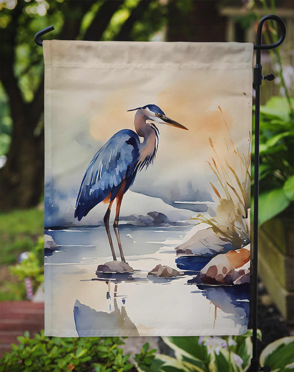 Blue Heron Garden Flag