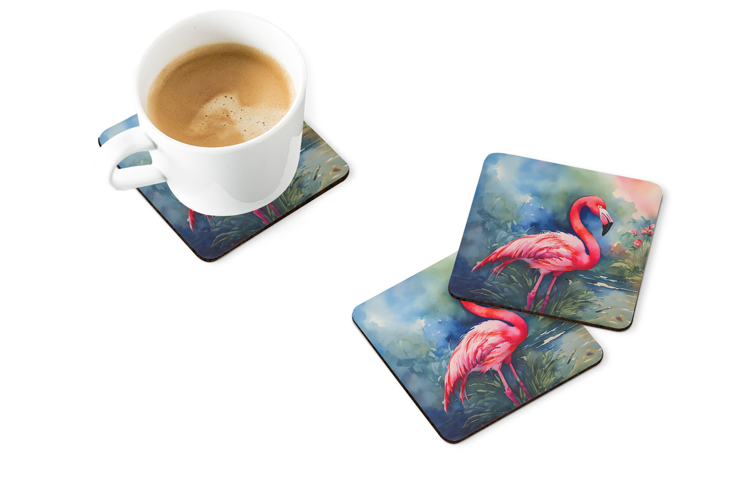 Flamingo Foam Coasters