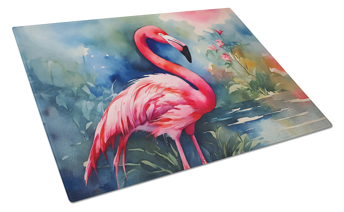 Buy this Flamingo Glass Cutting Board