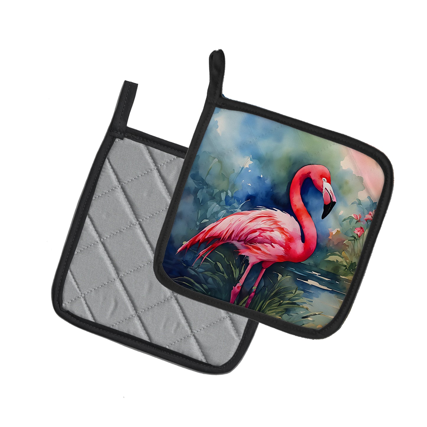 Flamingo Pair of Pot Holders