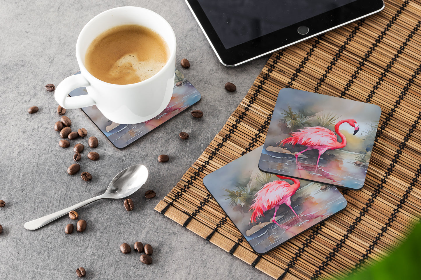 Flamingo Foam Coasters