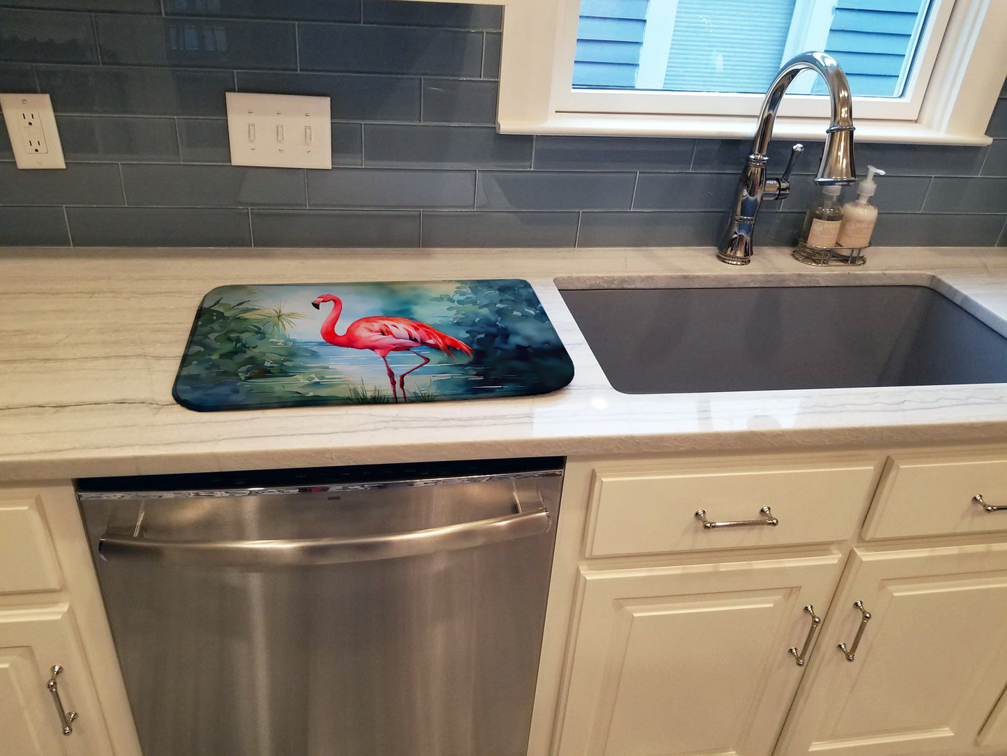 Flamingo Dish Drying Mat