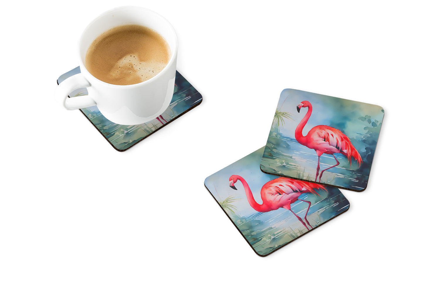 Flamingo Foam Coasters