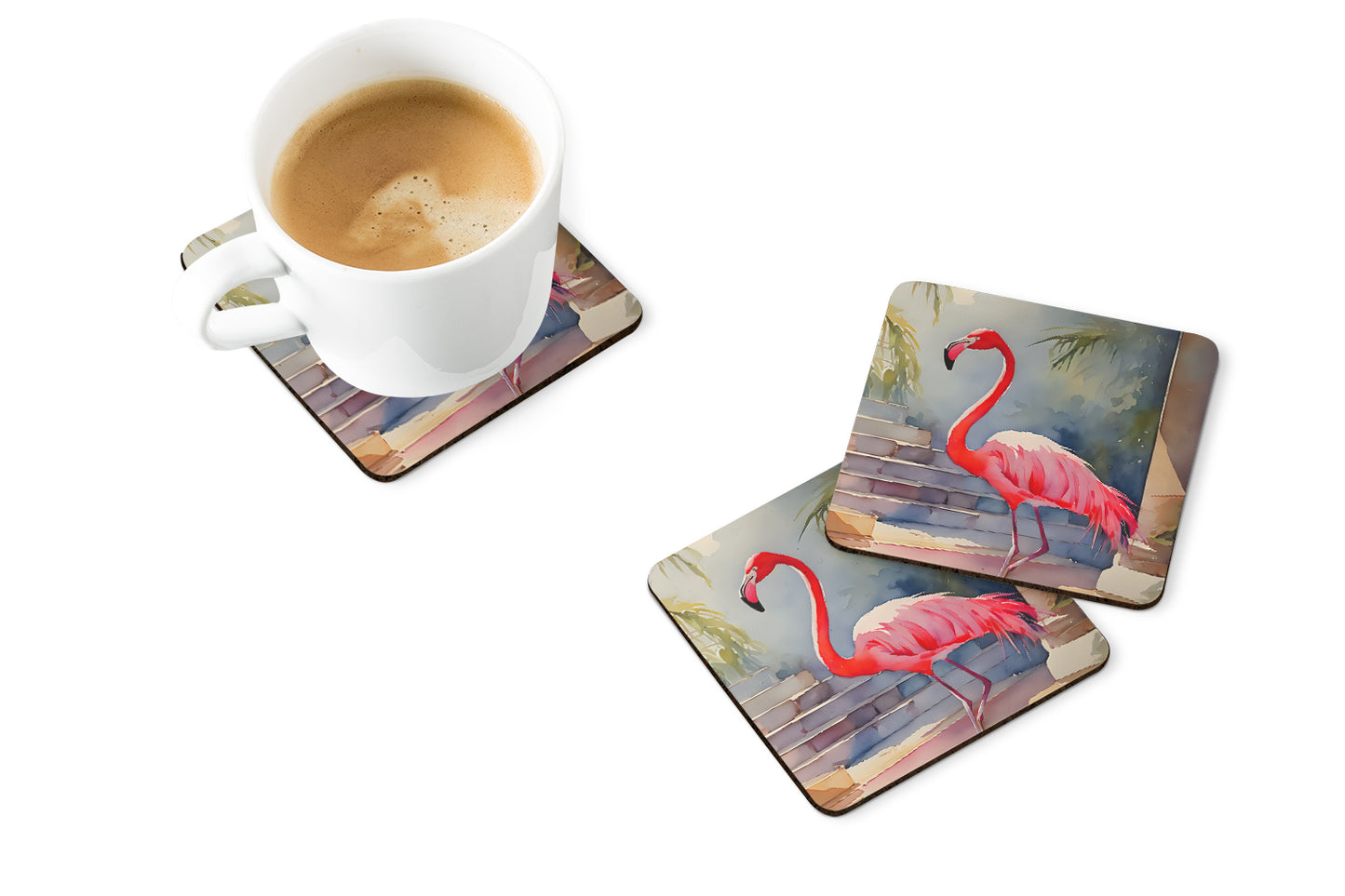 Flamingo Foam Coasters