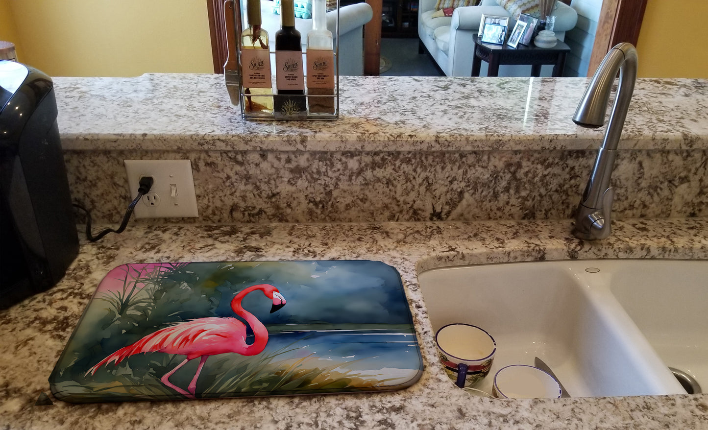 Flamingo Dish Drying Mat