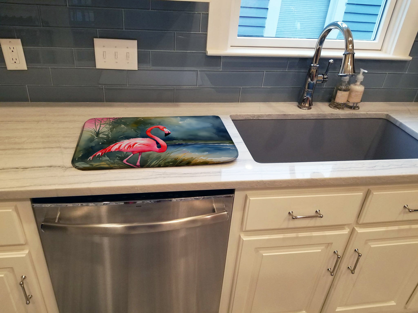 Flamingo Dish Drying Mat