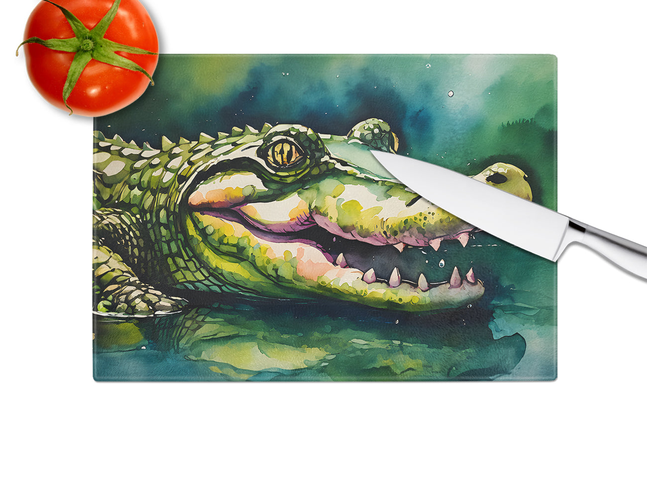 Alligator Glass Cutting Board