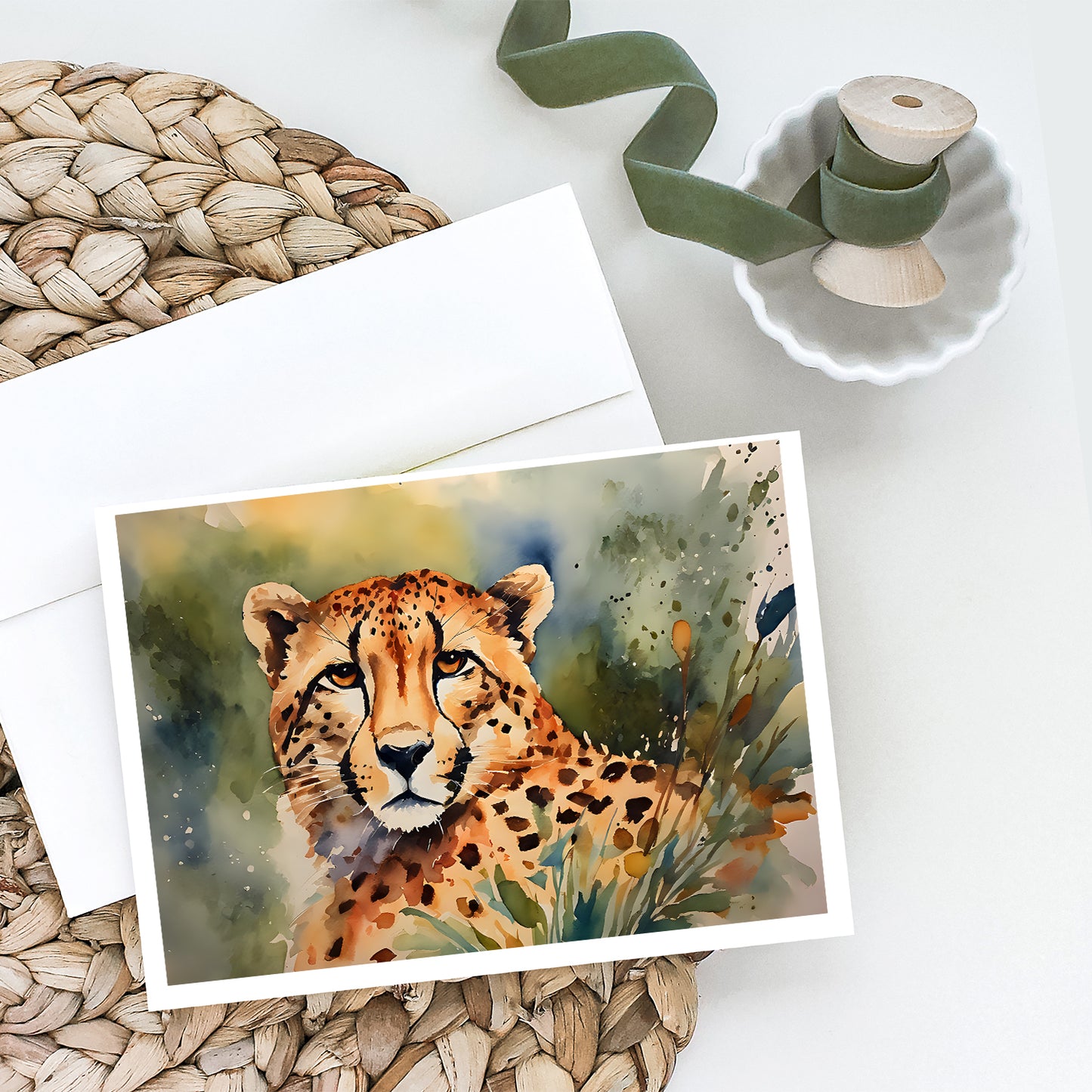 Cheetah Greeting Cards Pack of 8