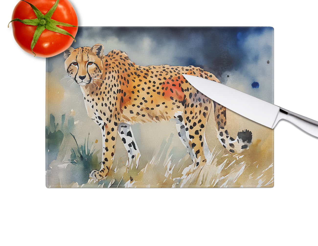 Cheetah Glass Cutting Board