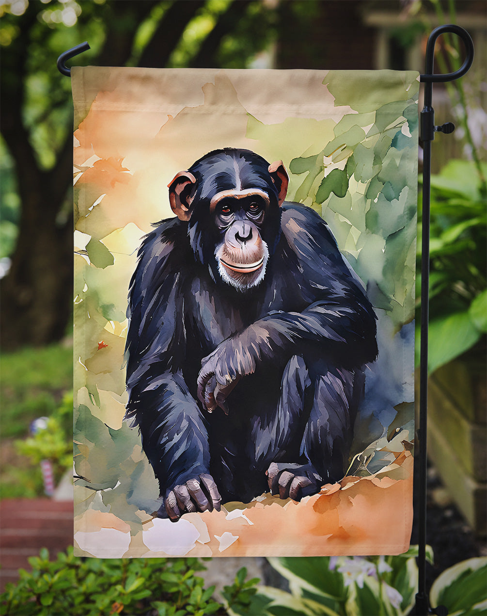 Chimpanzee Garden Flag