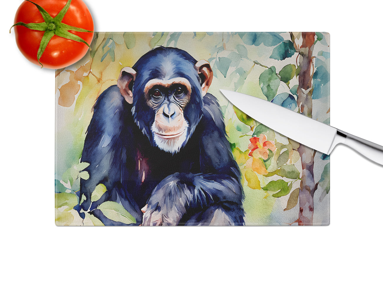 Chimpanzee Glass Cutting Board