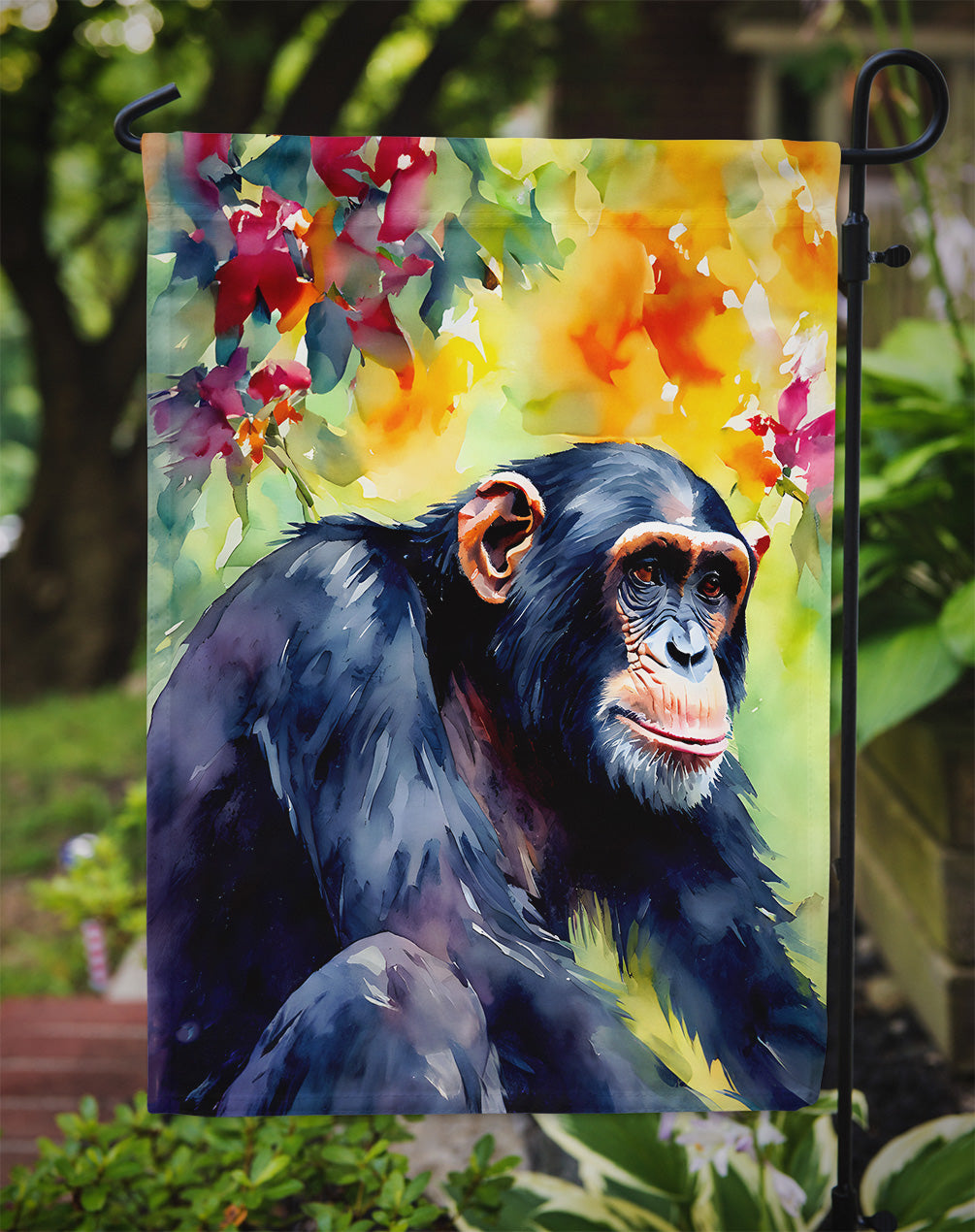 Chimpanzee Garden Flag