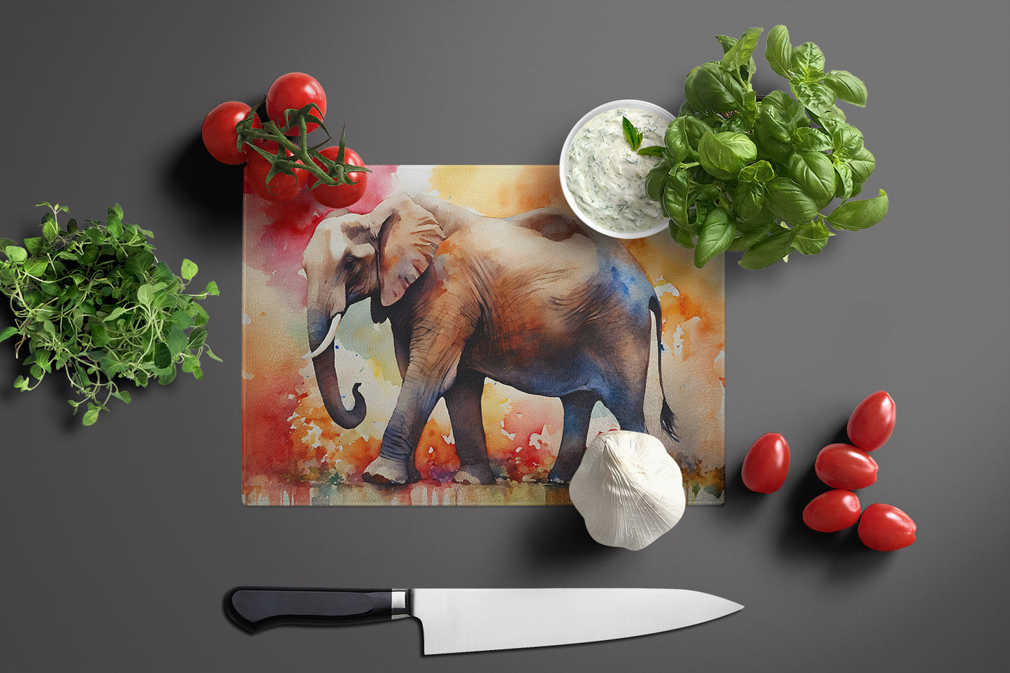 Elephant Glass Cutting Board