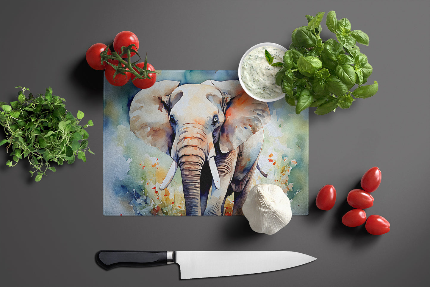 Elephant Glass Cutting Board