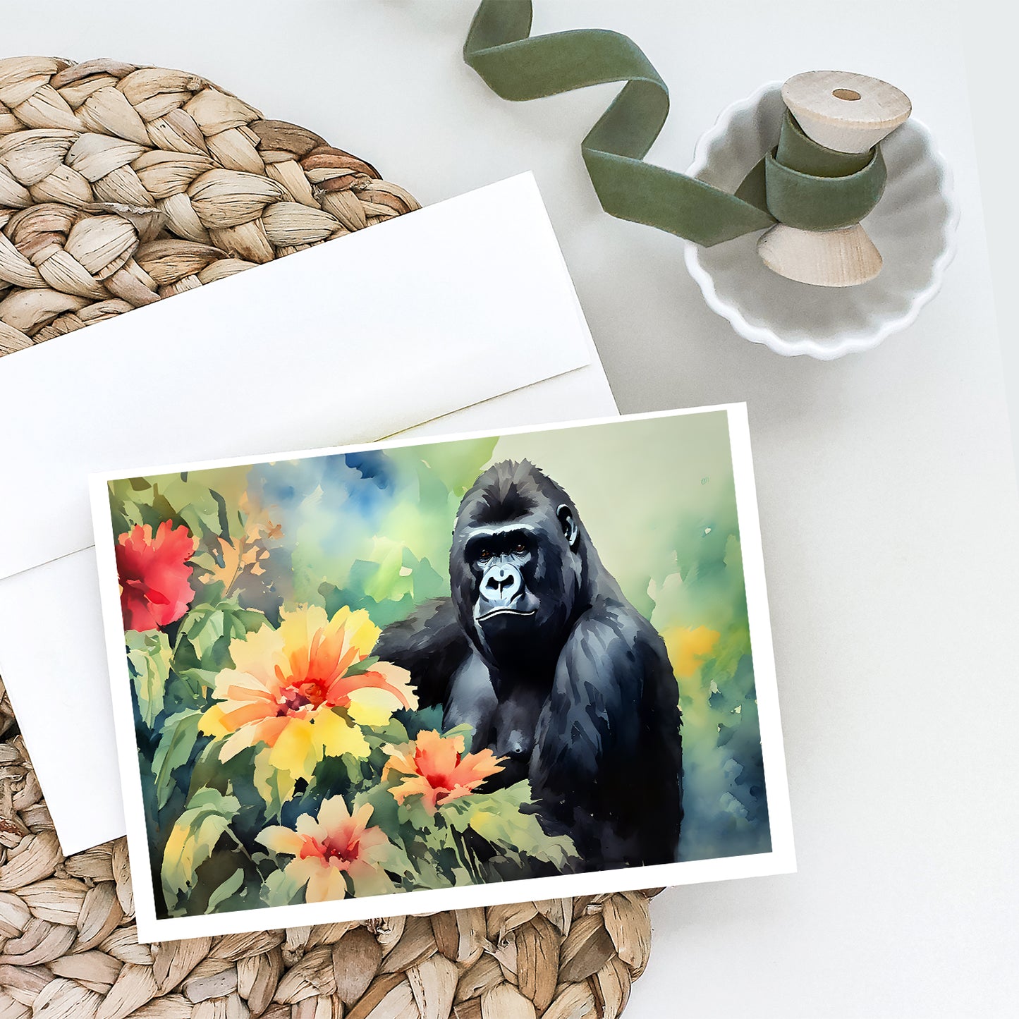 Gorilla Greeting Cards Pack of 8