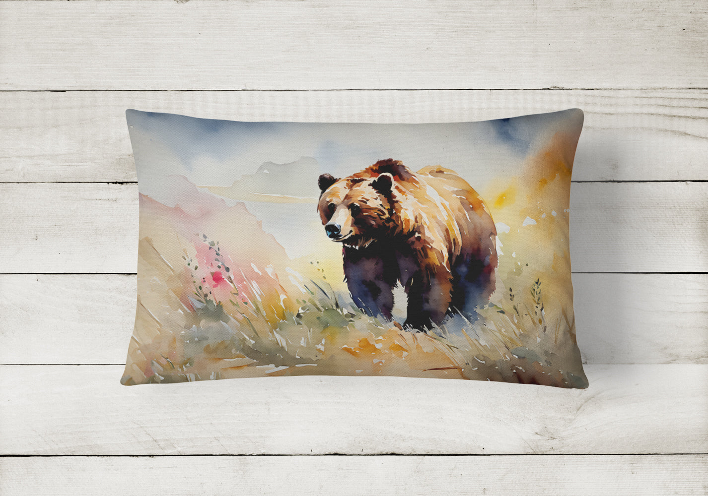 Grizzly Bear Throw Pillow