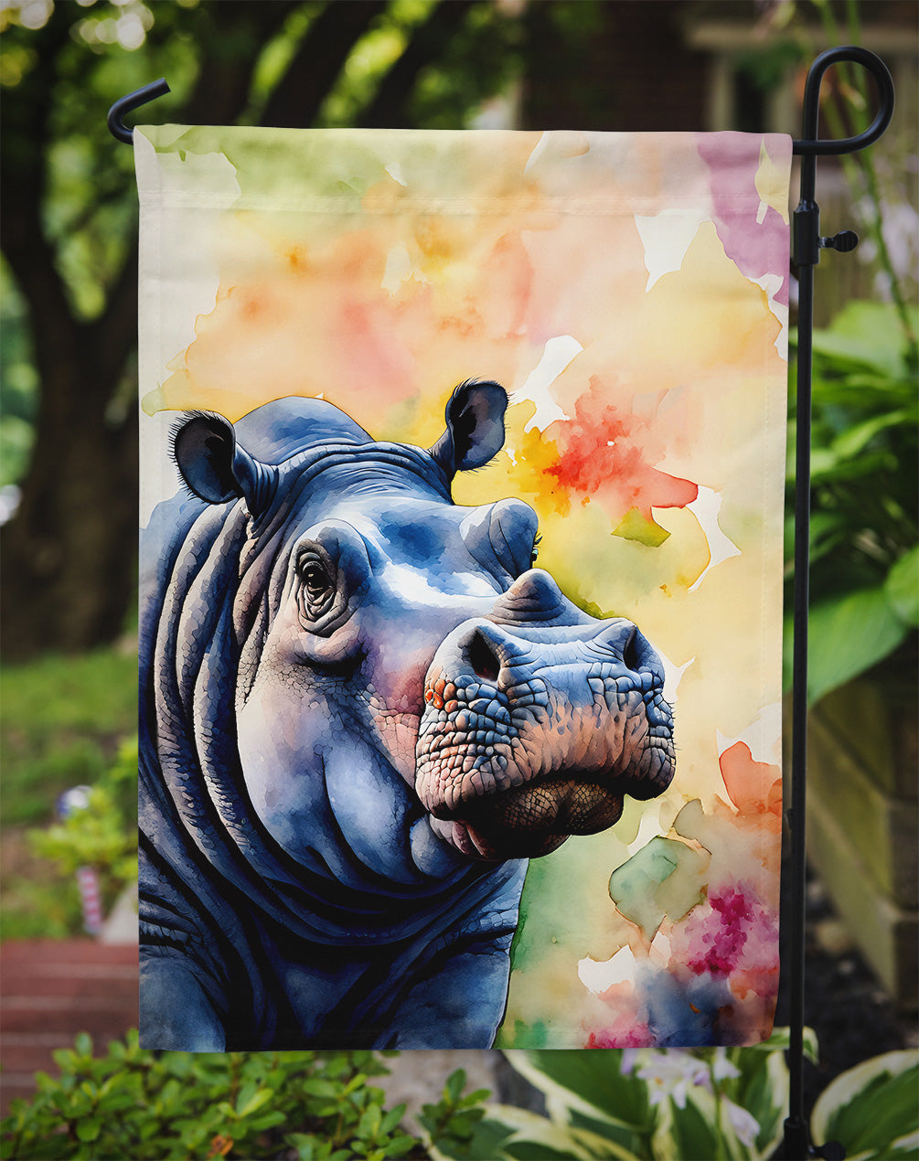 Hippopotamus Garden Flag