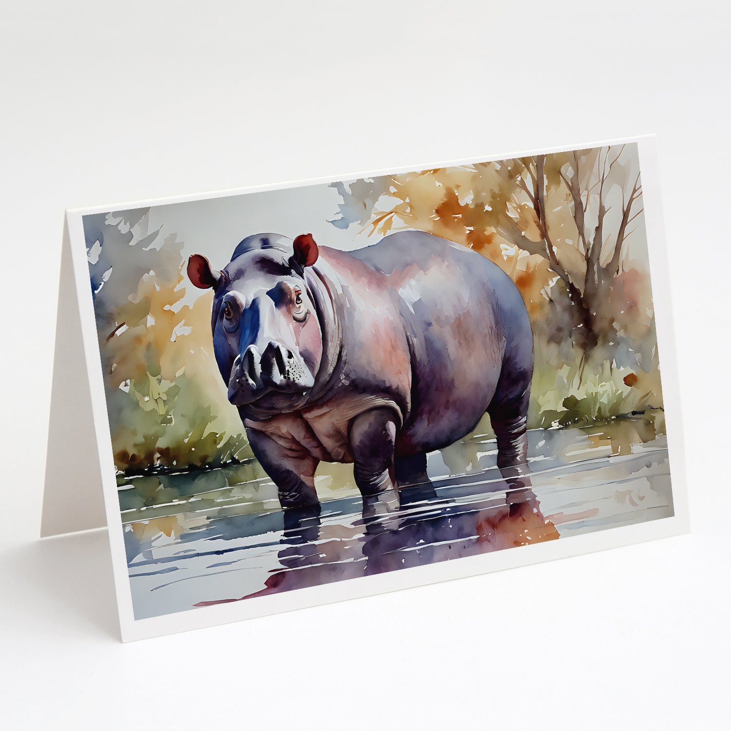 Buy this Hippopotamus Greeting Cards Pack of 8