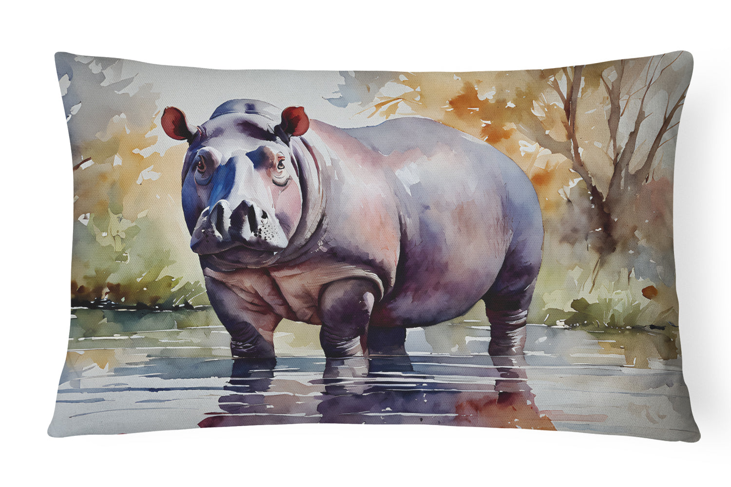 Buy this Hippopotamus Throw Pillow