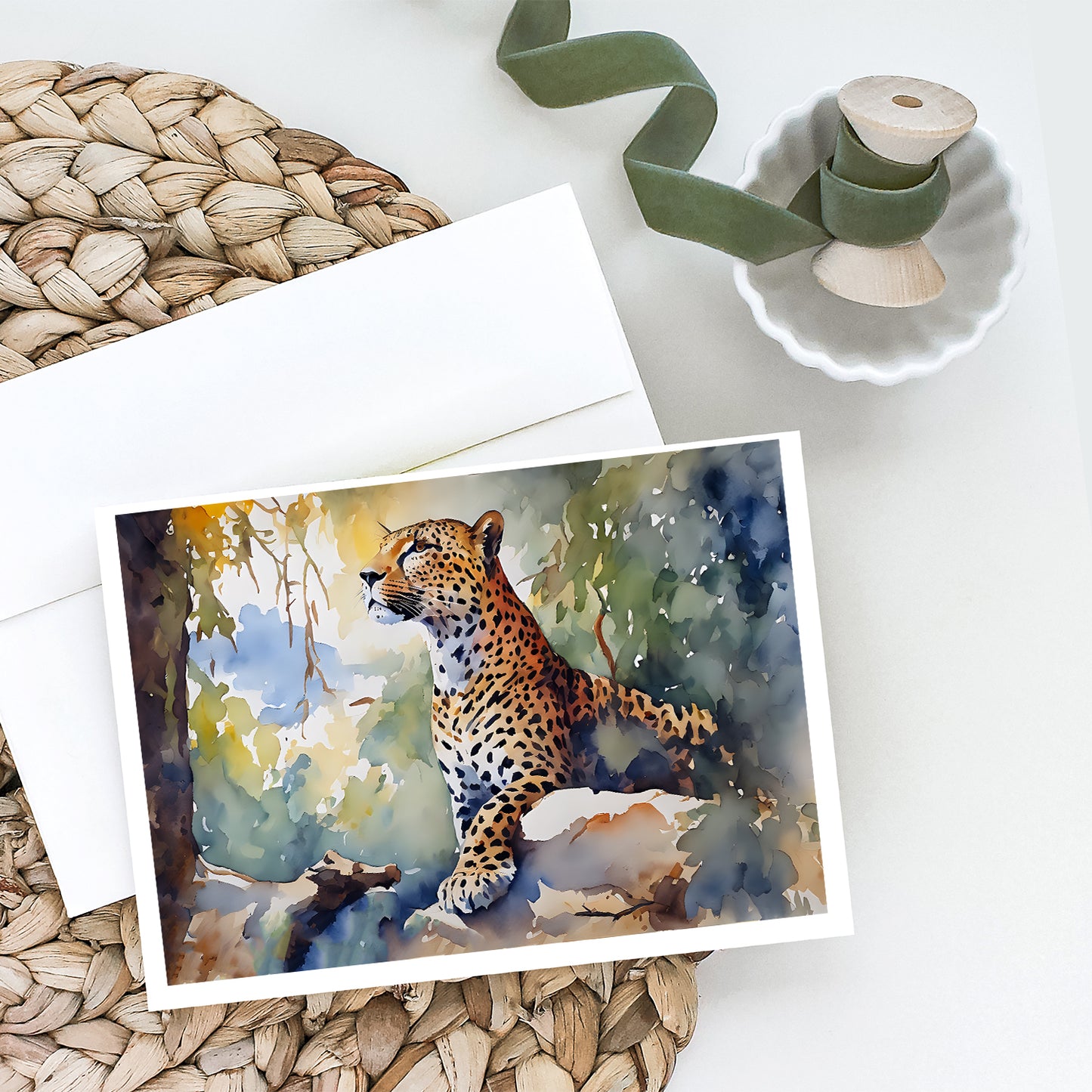Leopard Greeting Cards Pack of 8
