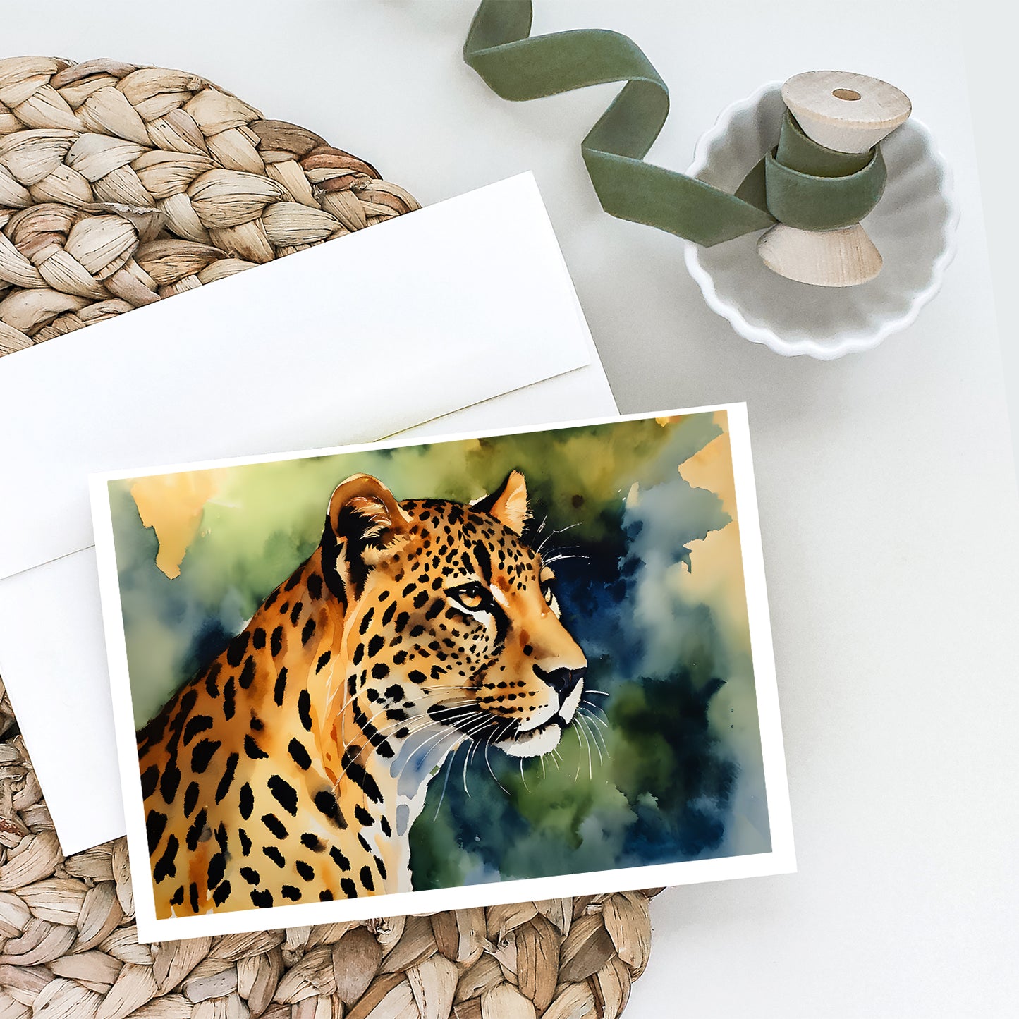 Leopard Greeting Cards Pack of 8