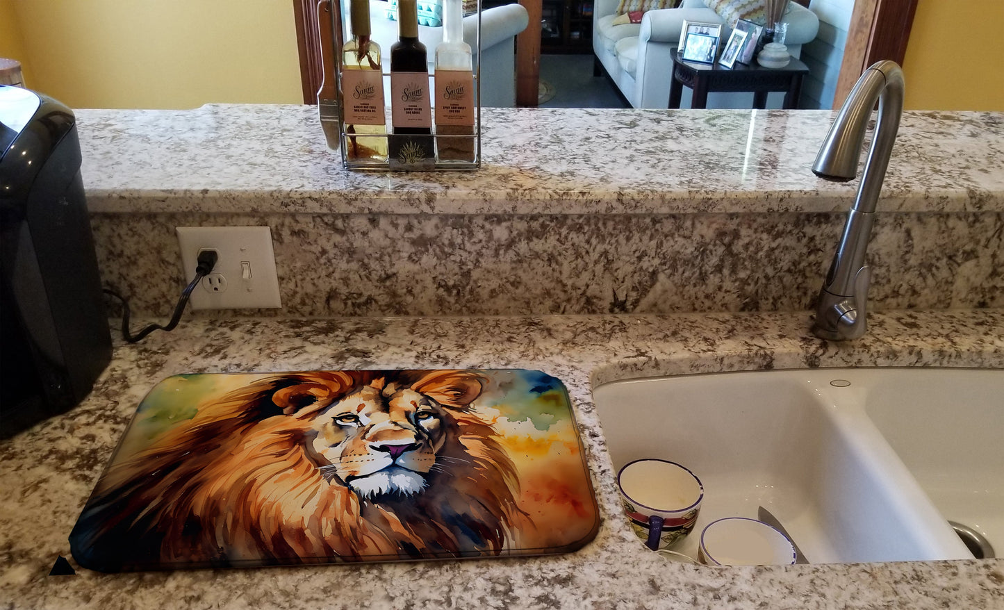 Lion Dish Drying Mat