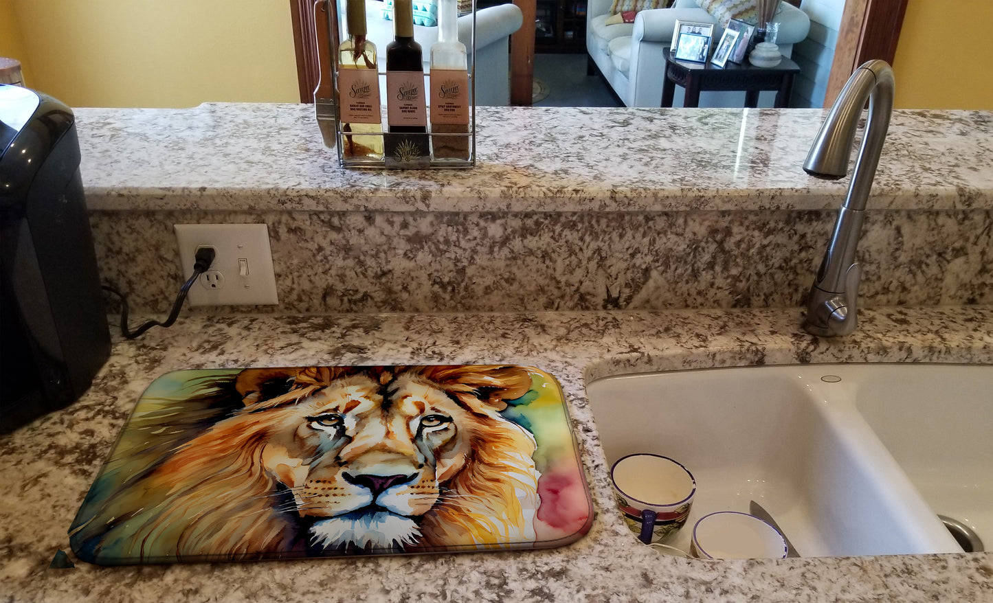 Lion Dish Drying Mat