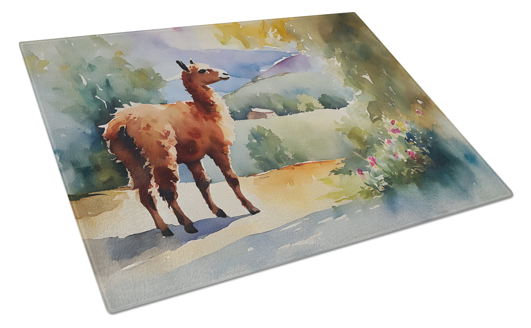 Buy this Llama Glass Cutting Board