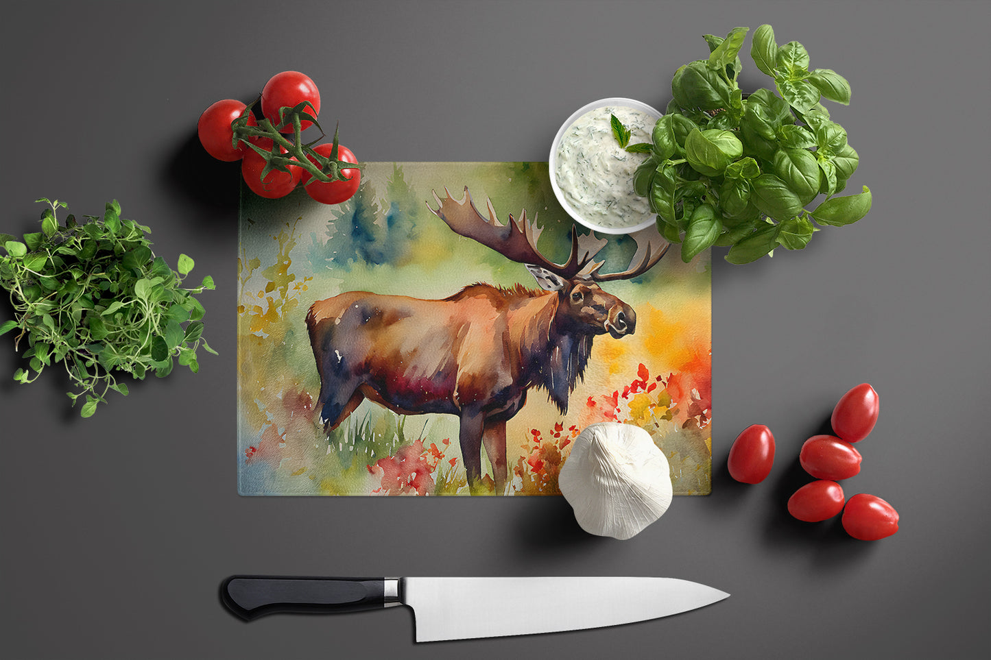 Moose Glass Cutting Board